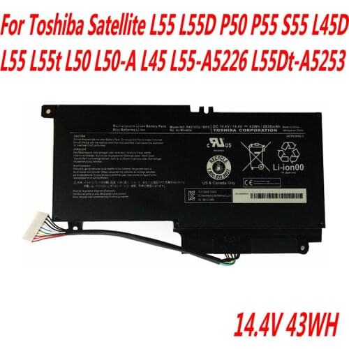 Laptop battery For Toshiba Satellite L55 L55D P50 P55 S55 L45D L55 L55t L50 L50-A L45 PA5107U-1BRS L55-A5226 L55Dt-A5253
