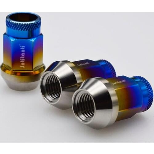 Auto parts, titanium alloy nut m12*1.5*35mm knurling open end