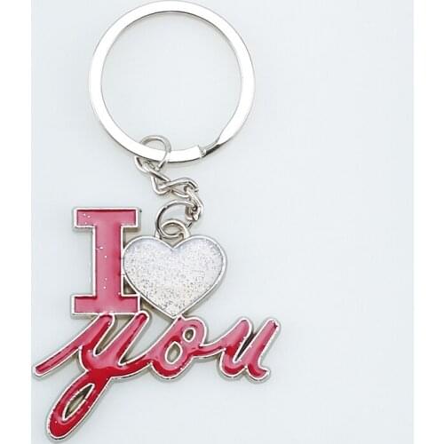 FREE SHIPPING BY DHL 100pcs/lot 2019 New Hot I Love You Keychains Metal Lovers Keyrings for Valentine Gifts