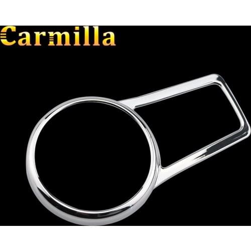 Carmilla ABS Chrome Car Interior Headlight Switch Circle Protector Cover Trim Sticker for For Jeep Compass 2017 2018 Accessories