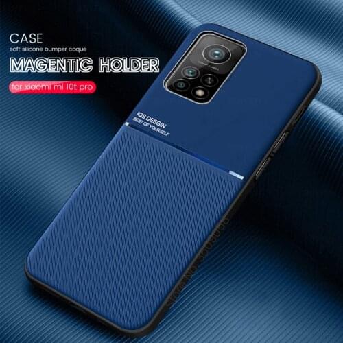 Xiaomi10t pro case leather texture car magnetic hloder phone covers for xiaomi mi10t mi 10t pro lite mi10tpro shockproof coque