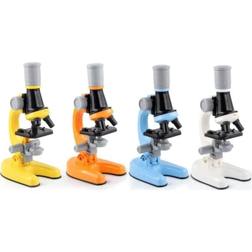 Kids Microscope Kit Science Lab LED 100X-400X-1200X Toy Home School Interest Cultivation Child Boys Birthday Gift