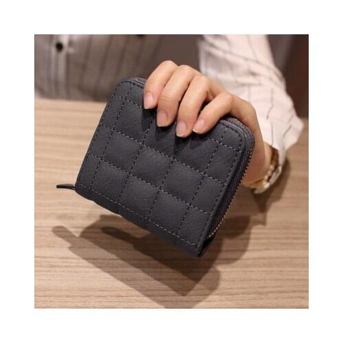 By dhl or ems 100pcs Girls Small Mini Wallet Purse Lady Women Clutch Coin Bag With Card Holder Diamond Grid Wallets