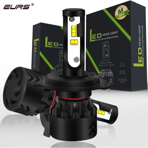EURS Super Bright H7 H4 LED H11 Car Headlight Light Canbus ZES Bulb 80W 96000LM H1 H3 9005 9006 H8 H9 6000K Auto LED Headlamp M8