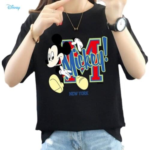 13 Colors Disney Plus 1 Year Mickey Mouse T-shirt Woman Summer 2021 Short Sleeve Loose Streetwear 3XL Oversized T Shirt Women