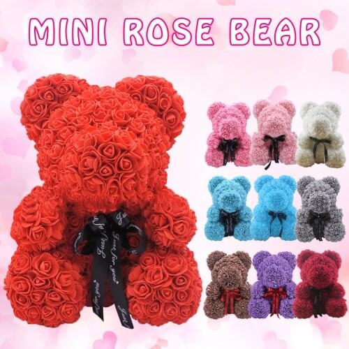 Artificial Rose Soap Foam Rose Bear Teddy Bear Pink Artificial Flower New Year Gifts For Women Valentines Gift Expressing Love
