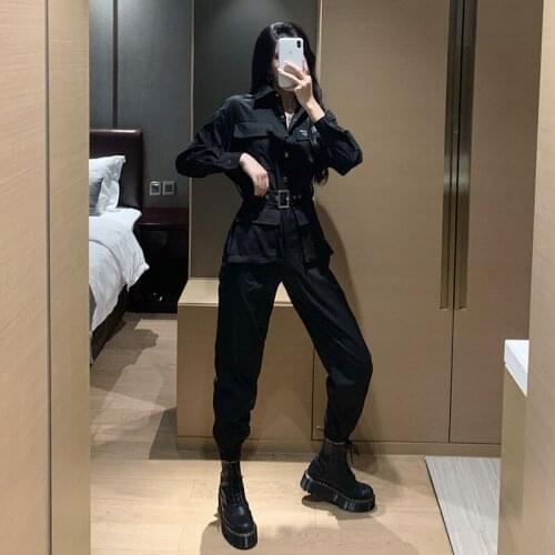 Women 2020 Autumn Winter Fashion Jumpsuit Female Rompers Long Sleeve Casual Jumpsuits New Ladies Streetwear Tide Overalls L671