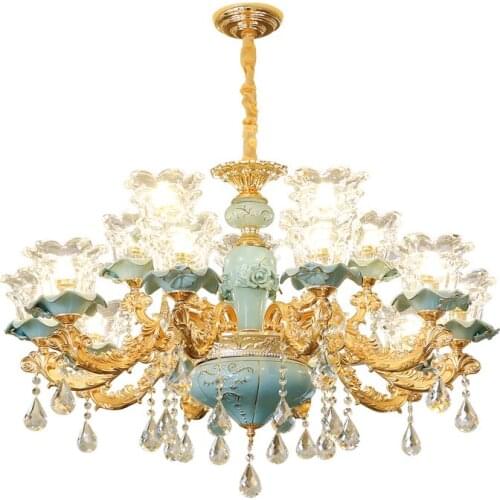 European Chandelier Crystal Lamp Living Room Luxury Chandelier Restaurant Bar sconce Book Zinc Alloy Lamp Led fixture Lighting