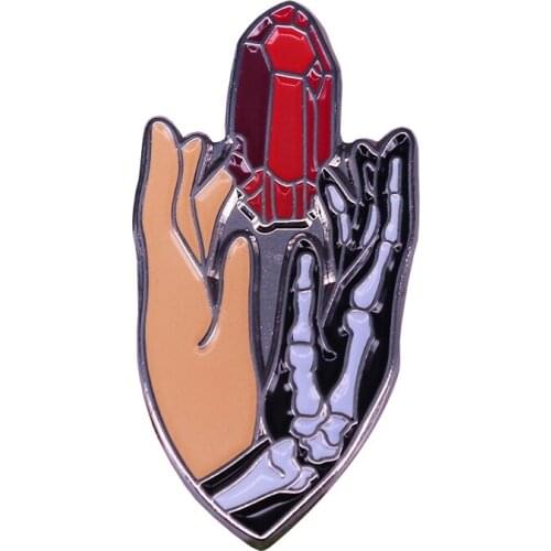 Mystical hand pin Sorcerers Stone badge RPG gamer accessory