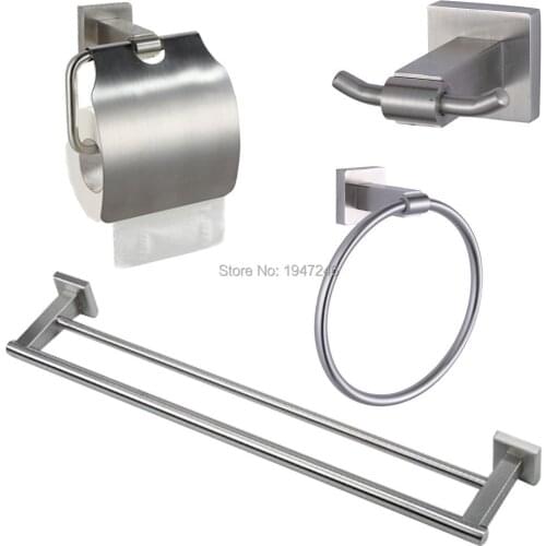 Stainless Steel Bathroom Accessories Set,Robe Paper Holder Towel Bar bathroom sets