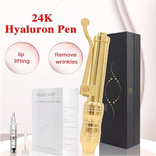 0.3ML Hyaluronic Injection Gold Pen Massage Atomizer Pen Kit High Pressure Acid Micro Guns Anti Wrinkle Water Syringe Needle