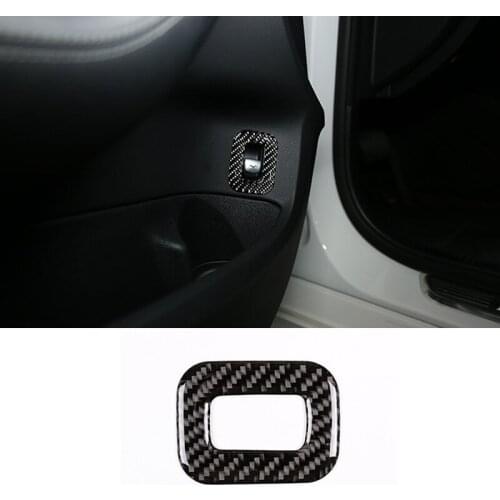 Real carbon fiber Car Tail Door Button Cover Trim Sticker For Mercedes benz C class 2015 2016 2017 2018 2019 2020 accessories