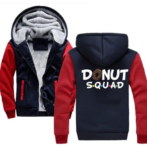 2020 new Winter donut Printed Men Warm Thicken Hoodies Sweatshirts Graphic Fleeece Jackets Harajuku hoody Coats