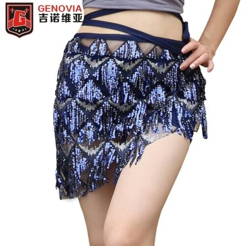 THE Deluxe Little Mermaid Belly Dance Costume skirt Sexy Halloween Hot Ariel Women Dance Accessories Sequins Hip Scarf Belts