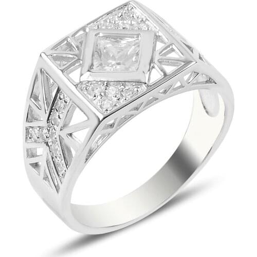 Silverlina Silver Zircon Stone Ring