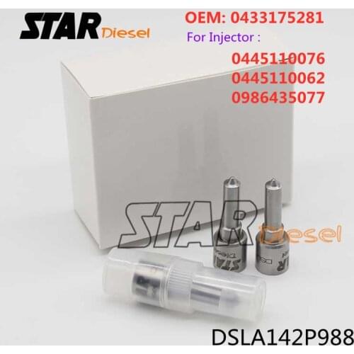 STAR Diesel DSLA142P988 0433175281 Injection Nozzle DSLA 142 P 988 Repair Parts For 0445110076 0445110062 0986435077
