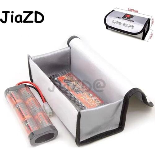 2pcs 185x75x60mm Portable Fireproof Explosion-Proof Lipo Battery Safety Bag for RC Vehicle Airplane Helicopter Batteries Y09