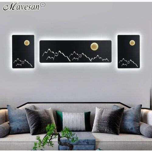 New Rectangle LED Wall Lamps Black/White/Gray For Bedisde TV Background Kids Room Indoor Home Aluminum Sconce Fixture AC90-260V