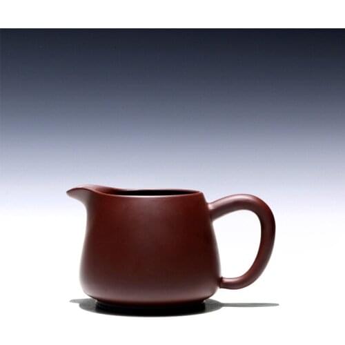 TaoYuan 】 yixing all hand purple sand tea accessories undressed ore purple clay zhu justice cup 220 cc