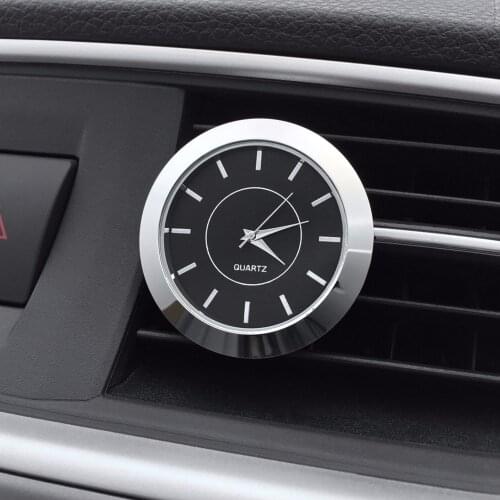 Car Ornaments Auto Air Vents Outlet Quartz Clock Clip Automotive Watch Automobiles Interior Dashboard Stick On Clock Accessories