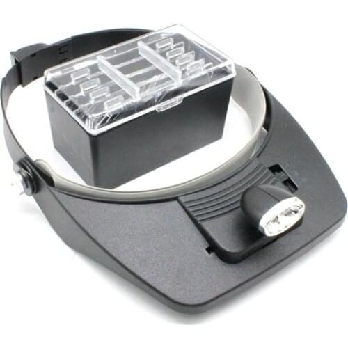 Head Magnifier Magnifying Glasses with Led Light Lamp Jeweler Watch Repair Tool