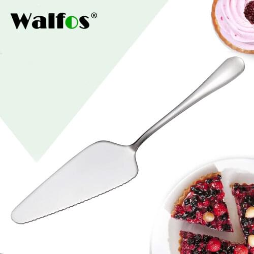 WALFOS Stainless Steel Serrated Edge Cake Server Blade Cutter Pie Pizza Cake Cutter Shovel Kitchen Baking Pastry Spatulas