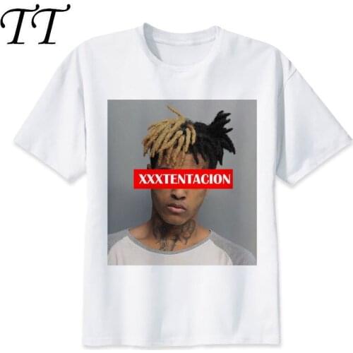 Xxxtentacion T shirt men t shirt fashion t-shirt O Neck white TShirts For man Top Tees M8166