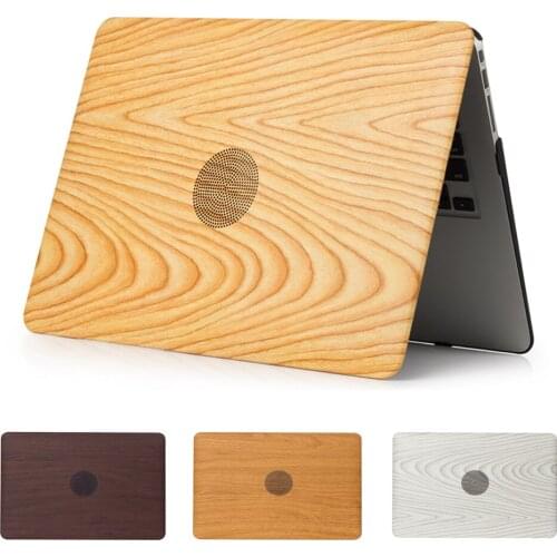 For Apple Macbook Air Pro Retina 11" 12" 13" 15" 16" Touch Bar 13.3" 15.4" Wooden Grain Plastic Hard Cover Wood Case