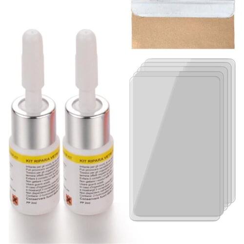 2 Set Automotive Glass Repair Liquid DIY Car Window Glass Crack Chip Repair Tool Car Window Repair Tools