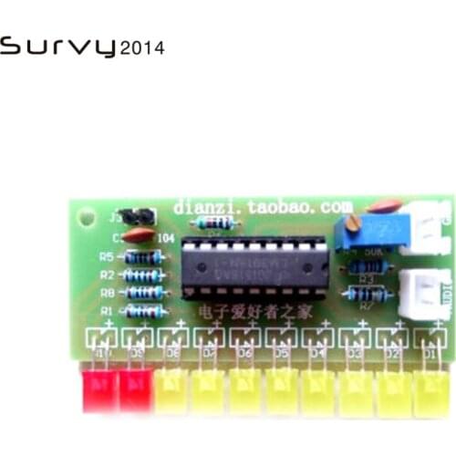 1 PCS Electronic diy kit LM3915 Audio Level Indicator DIY Kit Electronic Production Suite Good diy electronics