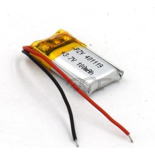 10Pcs 3.7V Lithium Navigator Rechargeable Li-polymer Battery 401119 100mAh Li-Po MP4 Batteries GPS MP3 MP5 Li-ion Cell Speaker