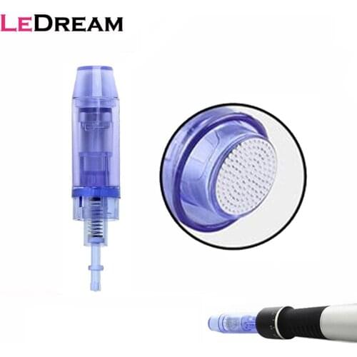 100pcs/lot Bayonet Long Blue Micro Nano Round Needles Cartridges Microneedles For Electric Dr Derma Pen A1 Tattoo Tips