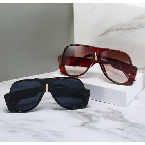 2021 Luxury Brand Vintage Oval Sun Glasses For Women Funny Sunglass Oversized Sunglasses Women Big Frame