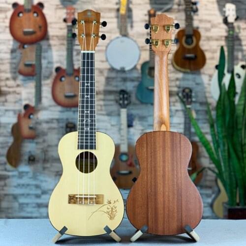 23 Inch Wooden Campaign Ukulele Low G String Spruce Natural Color Ukulele Guitar Mahogany Muzik Aletleri Playing Tools DE50UK