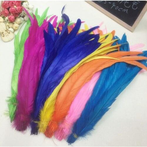50pcs / lot 12-14 inches / 30-35cm / high quality rooster tail feather / diy wedding holiday party props accessories