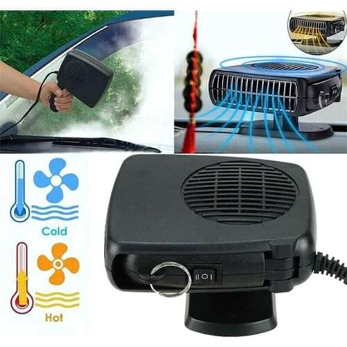 2 in 1 Car Heater Air Cooler Fan Windscreen Demister 24V Defroster Electric Heating Portable Good Gift Auto Dryer Heated