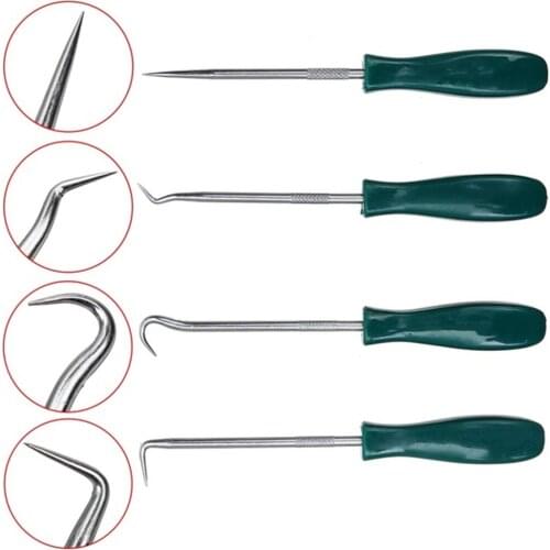 Free Shipping 4Pcs 135mm Car Auto Vehicle Oil Seal Screwdrivers Set O-Ring Seal Gasket Puller Remover Pick Hooks Tools CSV