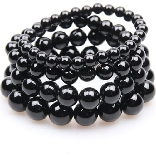 Natural stone beads obsidian bracelet mens boutique energy stone bracelet men and women jewelry gifts