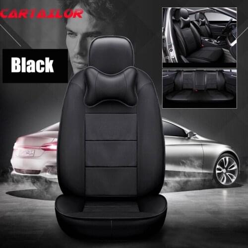 CARTAILOR Genuine Leather Seat Covers & Accessories for Lincoln MKZ Car Seat Cover Protector Auto Cover Seats Cushions Supports
