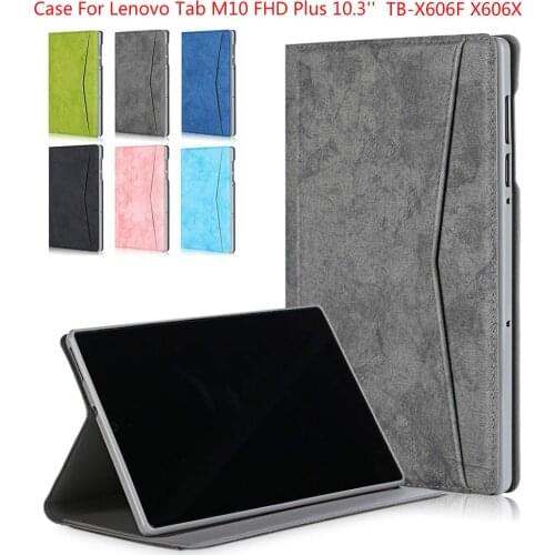 Case For Lenovo Tab M10 FHD Plus 10.3'' Case Smart Cover Leather Folio Case for Lenovo M10 FHD Plus TB-X606F X606X Tablet Cover