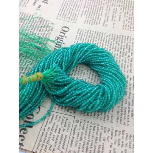 Faceted Green Onyx 3mm Stone Round Loose Seed Beads for Jewelry Making