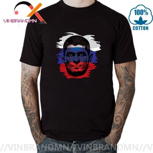 Khabib Nurmagomedov t shirt Russian Flag design The Eagle t-shirt men Khabib Time tee shirt gym fighter tshirt new hero clothing