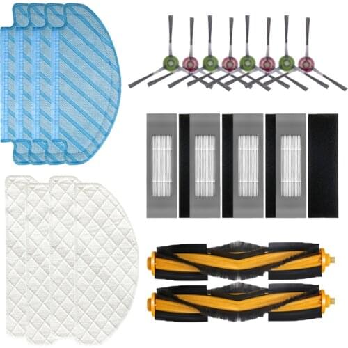 Hepa Filter Roller Brush Mop Cloths For Ecovacs Deebot Ozmo T8 Vacuum Cleaner Main Brush Side Brushes Cleaning Disposable rags