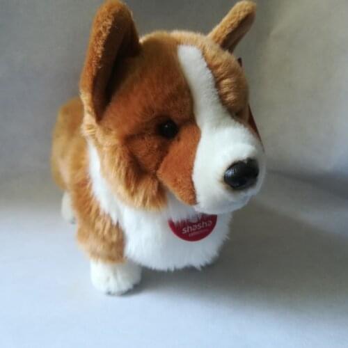 About 30cm cute welsh corgi dog soft doll plush toy kids toy birthday gift h2861