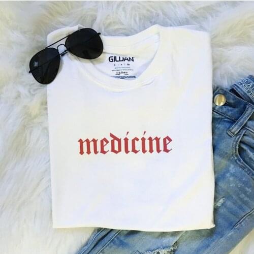 Cute Medicine T-shirt Women H-Styles tshirt Medicine Graphic Tee Tumblr Shirts