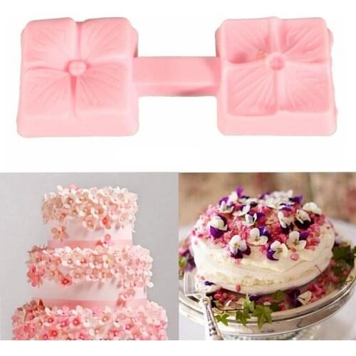 Cute 3D Rose Flower Fondant Cake Chocolate Sugarcraft Mold Cutter Silicone Tools