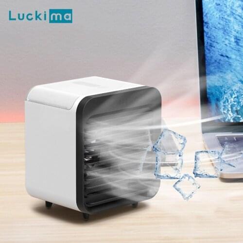 Mini Air Conditioner Fan for Office Home Desk Use USB Rechargeable Portable Air Cooler Humidifier Personal Cooling Fan 5000mAh
