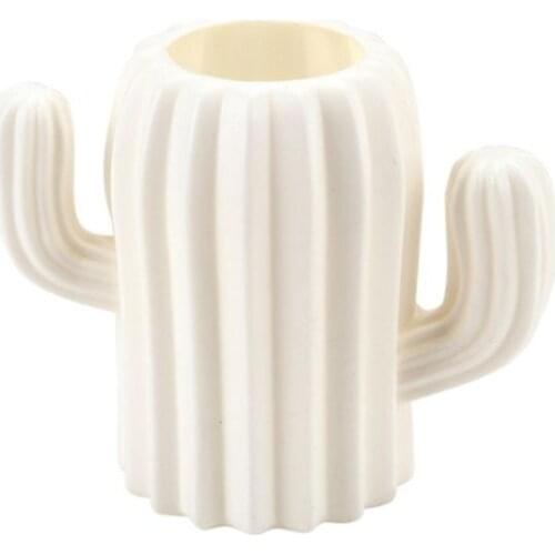 Cactus Desktop Organizer Pencil Pen Holder Container Brush Pot Stationery Office
