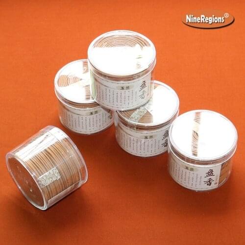 Wholesale 4Hrs 48coil/box Incense coils Yulan Smell perfume plastic box with coil Burner natural aromatic encens home fragrance