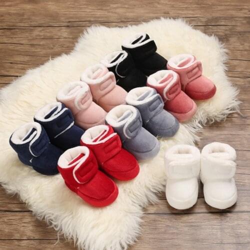 Baby Newborn First Walkers Unisex Cozie Faux Fleece Bootie Winter Warm Infant Toddler Crib Shoes Classic Floor Boys girls
